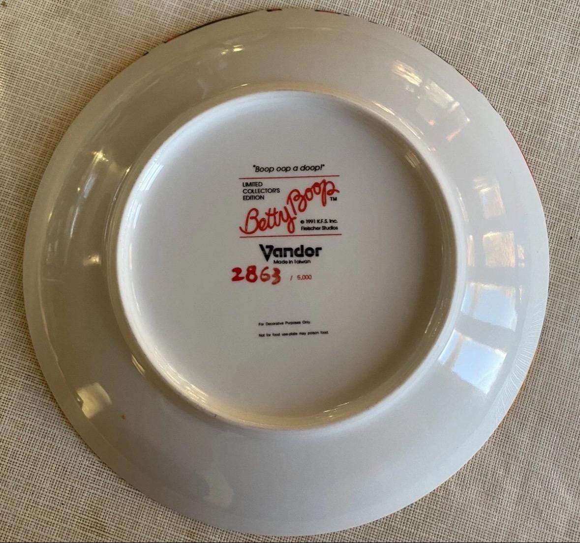 Betty Boop Riveter Vintage Vandor 1991 BETTY BOOP Collectible Decorative Plate #2863/5000 ...