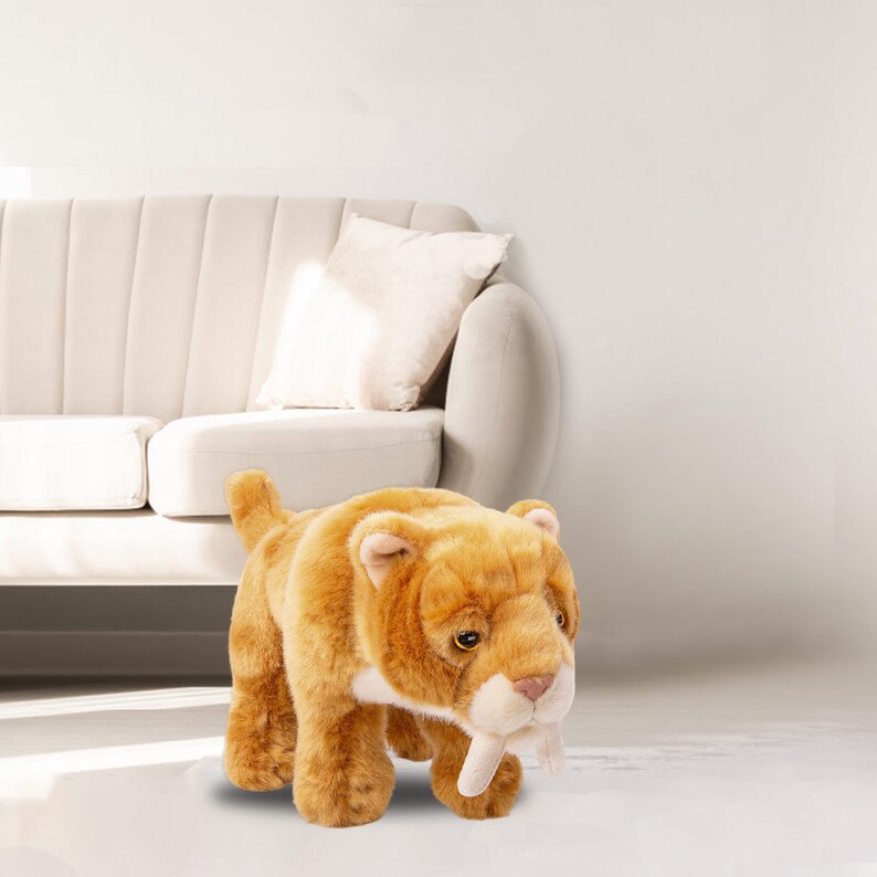 Sabertooth Tiger Stuffed Plush tiger Plush Tiger Stuffed Animal Super ...