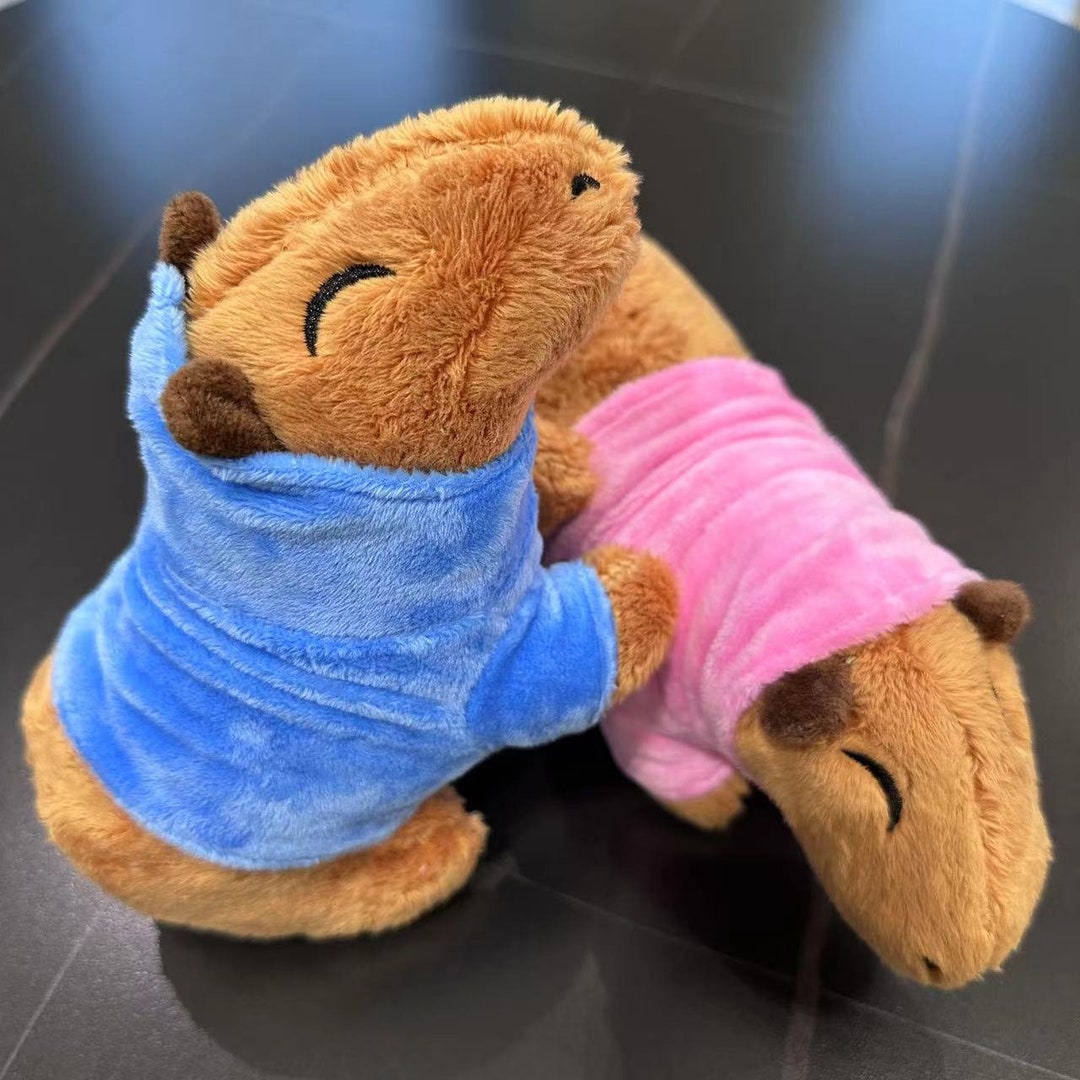 Cute Capybara Stuffed Animal, Removable Hood, Soft Hooded Capybara