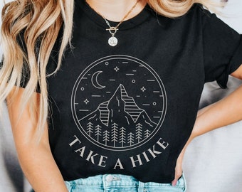 Pegue uma camisa de caminhada, camisa de caminhada, camisa de acampamento, camisa da natureza, camisa de montanha, camisa de aventura, Wanderlust