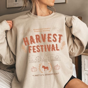 Pawnee Harvest Festival Sweatshirt, Parken en Recreatie Sweatshirt, Parken en Rec, Li&#39;l Sebastian Shirt, Ron Swanson, Leslie Knope