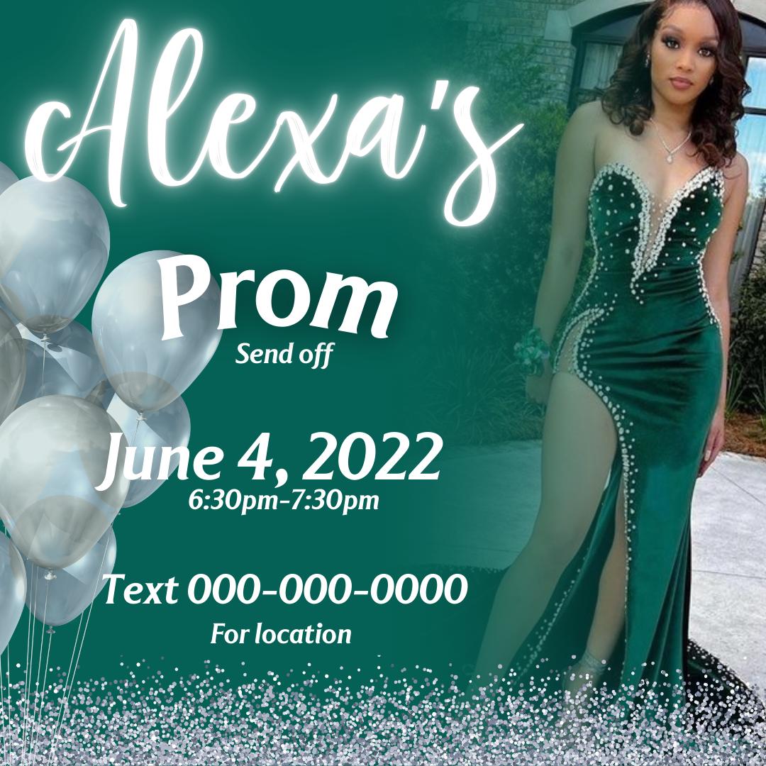 Instant Prom Design Editable Prom Send-off Flyer | DIY Canva Template | Prom Party ...