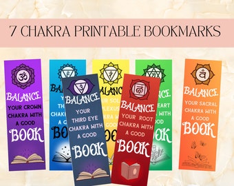 Chakra Bookmark Set | Spiritual Girl Bookmarks| Healing Magic Bookmark| Books