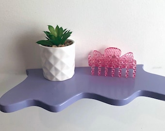 Wavy Shelf | Squiggle shelf | Funky Decor | Pastel shelves | Danish Pastel | Wall Decor | Aesthetic Home Decor | Eclectic | Maximalist