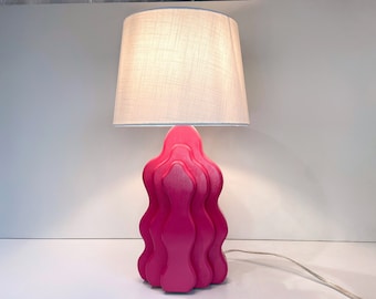 Wavy Table Lamp | Aesthetic Home Decor | Table Lamp | Maximalist | Eclectic Decor | Danish Pastel | Squiggle Lamp | Funky Decor | Retro Lamp