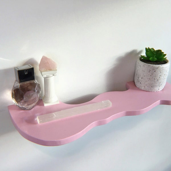 Wavy Shelf | Curvy Shelf | Squiggle shelf | Groovy home decor |Pastel shelves | Funky Decor | Danish Pastel | Aesthetic Home Decor