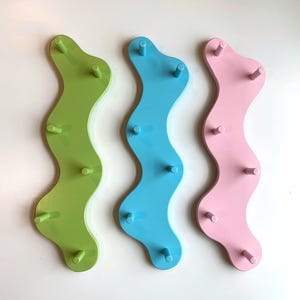 Wavy Wall Hook | Squiggle Wall Rack | Towel Hook | Aesthetic Home Decor | Coat Hook | Wall Decor | Funky Decor | Maximalist | Eclectic Decor