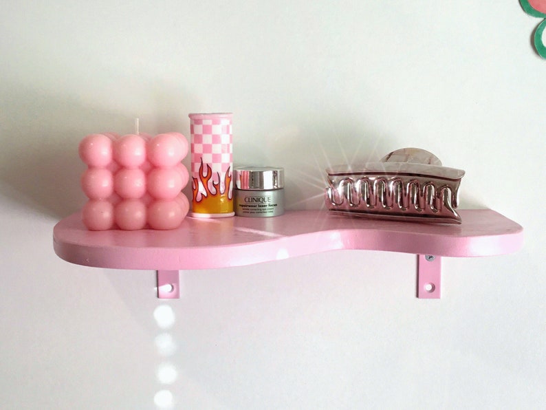 Wavy Shelf Squiggle Shelf Funky Decor Pastel Shelves Etsy