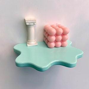 Squiggle shelf | Wavy Shelf | Funky Decor | Pastel shelves | Danish Pastel | Aesthetic Home Decor | Eclectic Decor
