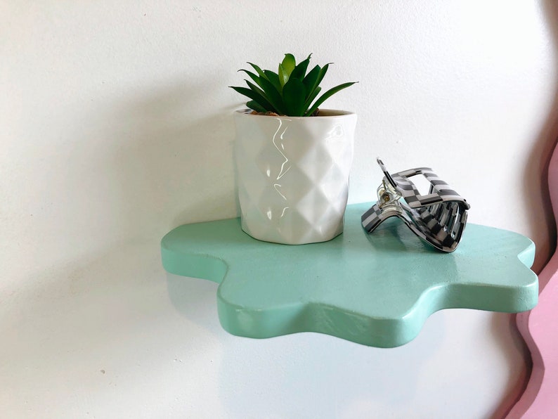 Squiggle Shelf Wavy Shelf Funky Decor Pastel Shelves Etsy