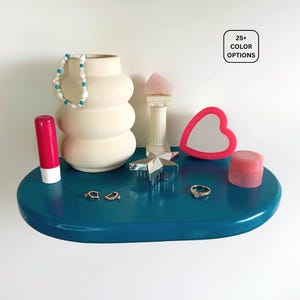 Round Shelf | Oval Shelf | Wavy Shelf | Maximalist Decor | Eclectic | Squiggle | Funky Decor | Shelves | Aesthetic Home Decor | Colorful