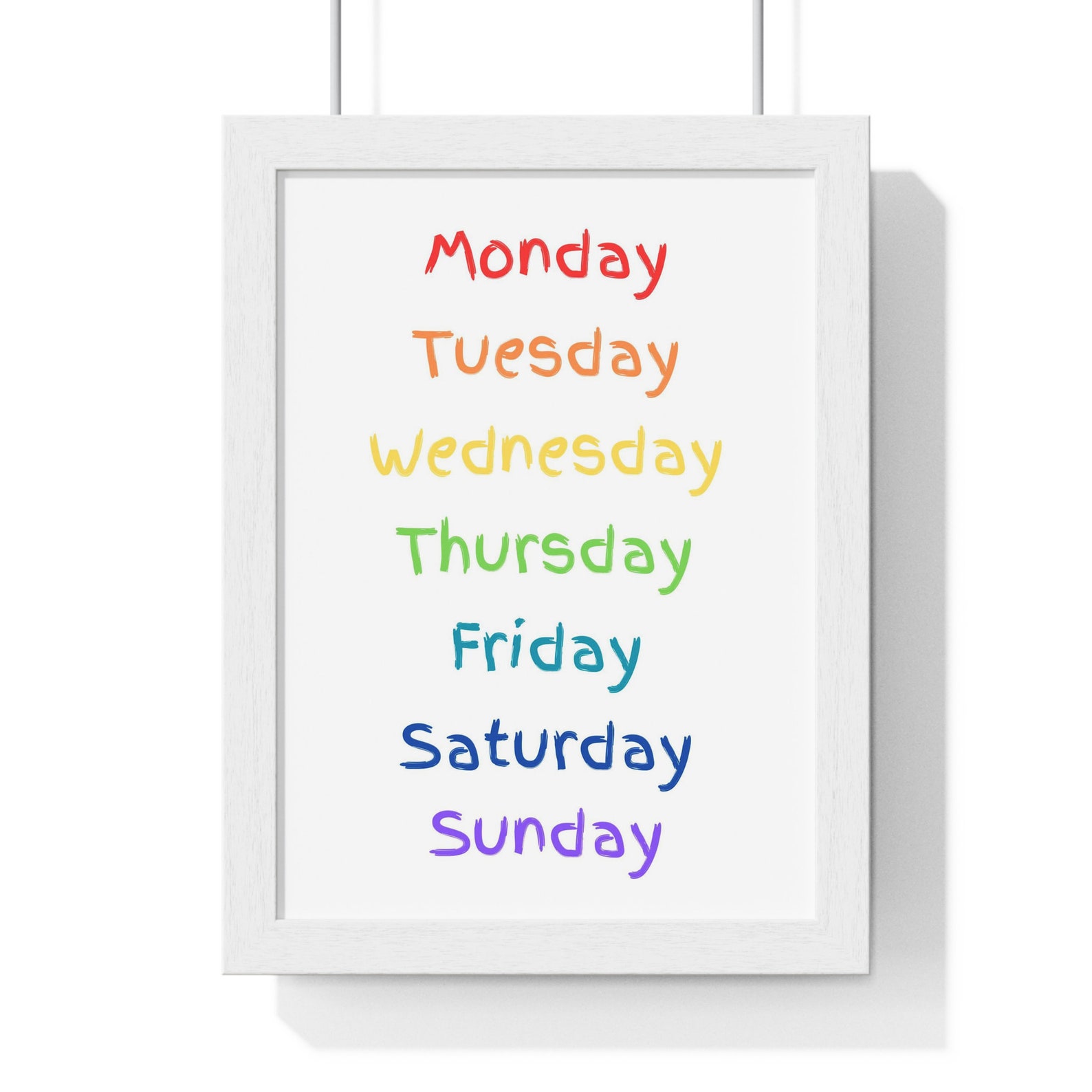 Rainbow Days of the Week, Playroom Education, Toddler Learning, Nursery ...