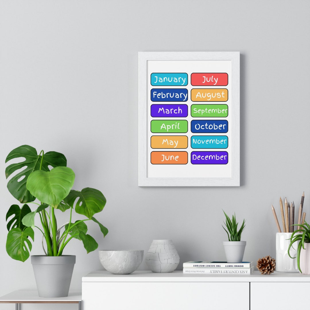 Rainbow Months of the Year, Playroom Education, Toddler Learning ...