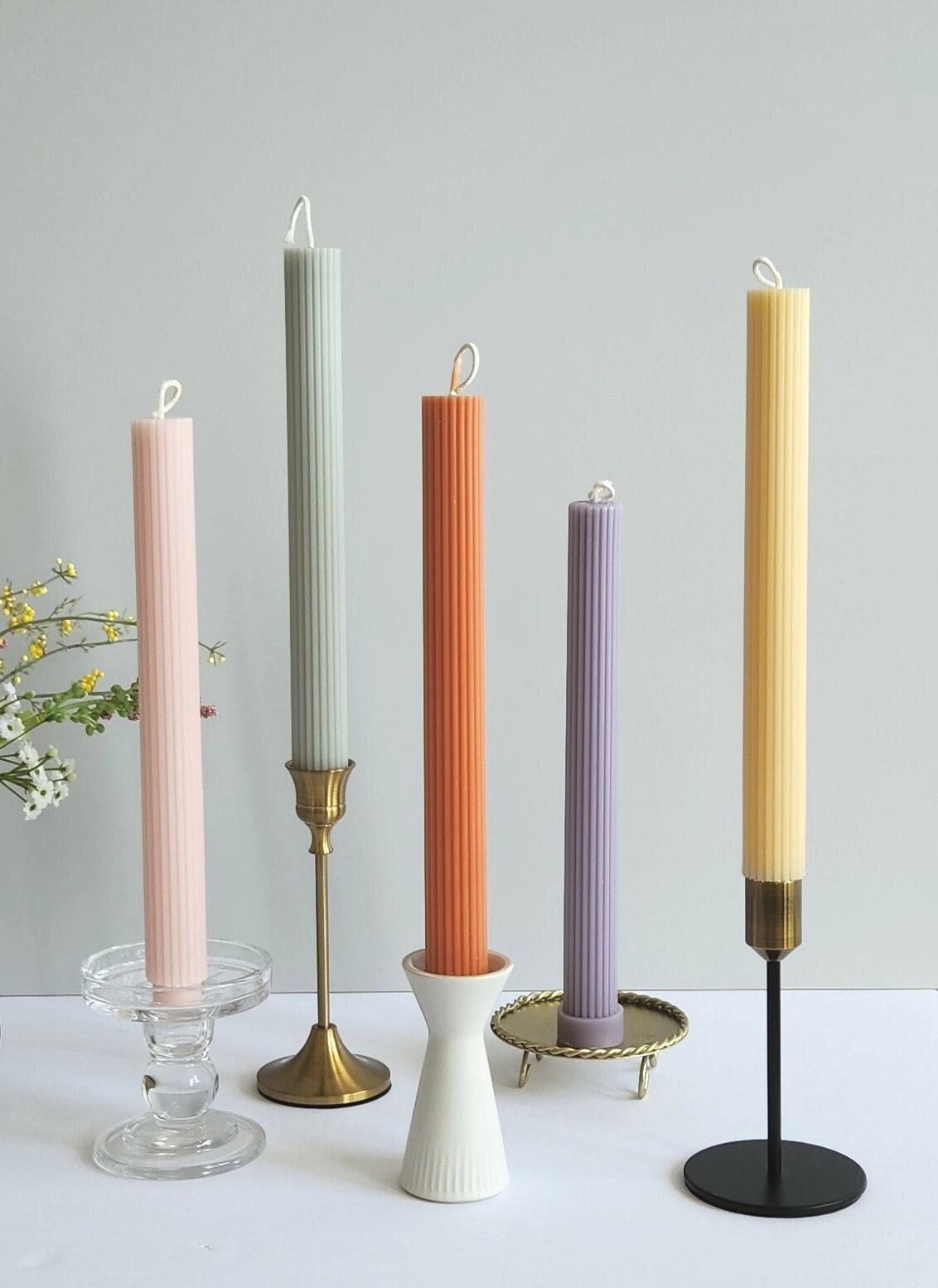 45 Pcs Candle Tray Candling Protector Bobeches for Candlesticks