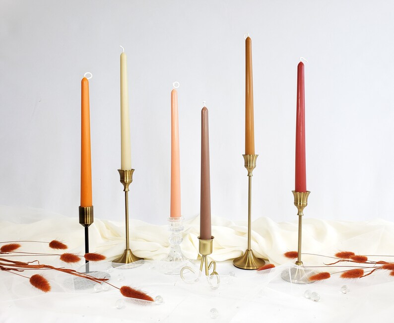 Dripless Taper Candles Soy & Beeswax Blended Unscented Etsy