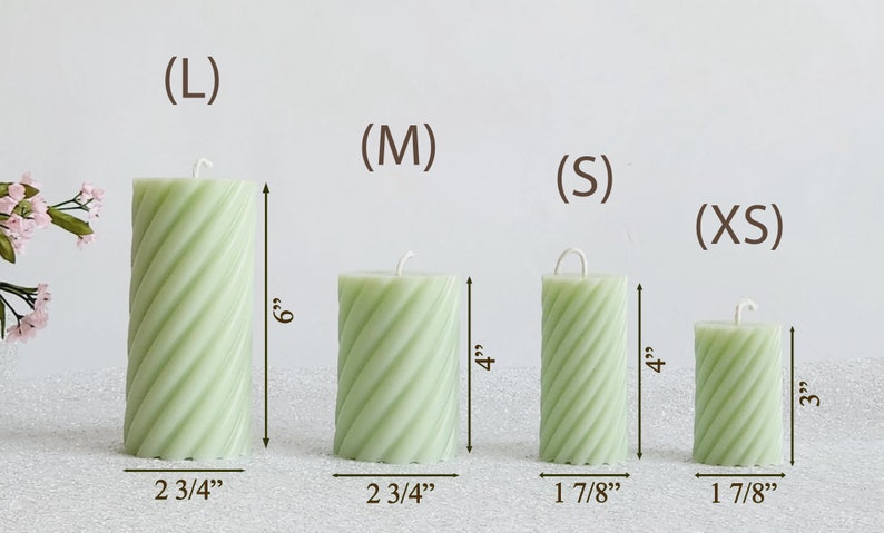 OmbreCraftyCandles Spiral Pillar Candle
