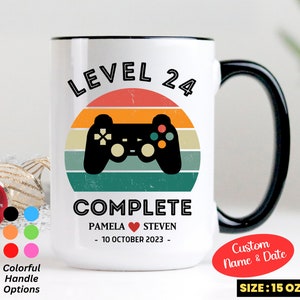 24th Anniversary Gift, Personalization Level 24 Complete,24th Wedding Anniversary Gift for Husband Wife,24 year Anniversary Gift for Him/Her