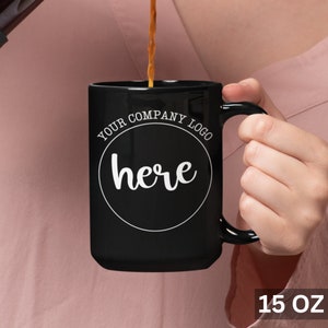Custom coffee mugs, Personalized mug, Custom Logo BLACK Mug, Bulk Custom mug, Business Logo Mug in Bulk, Wholesale Customizable Mug,Bulk Mug