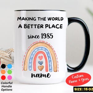 40th Birthday Gift, 40th Birthday Mug, Gifts For Women,40th Happy Birthday, Gift For 40 Year Old Men  Women, Personalized Gift for 1985 Born