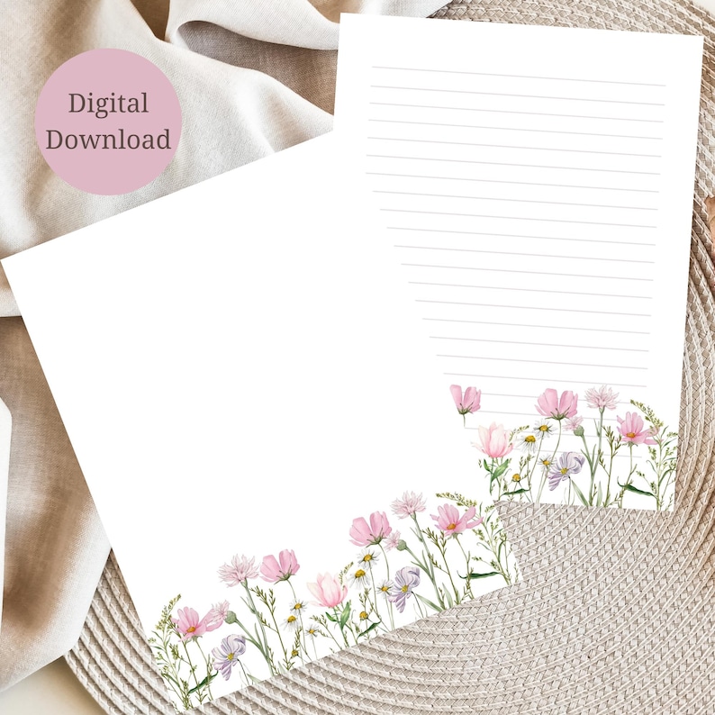 printable-floral-stationery-set-pink-wildflower-stationary-letter