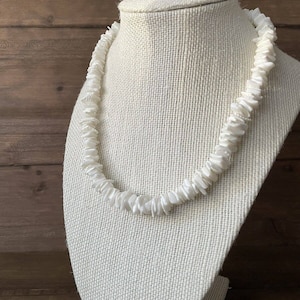 Vintage Puka Shell Necklace - Rare LARGER Shells 10mm - Length 16”
