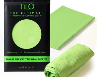 TILO Microfiber Cleaning Cloth Reusable for Home, Kitchen & Auto: Window, Mirror, Appliances, Lint/Streak/Scratch Free 19.75”x13"