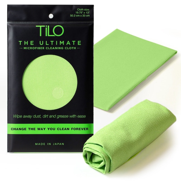 TILO Microfiber Cleaning Cloth Reusable for Home, Kitchen & Auto: Window, Mirror, Appliances, Lint/Streak/Scratch Free 19.75”x13"