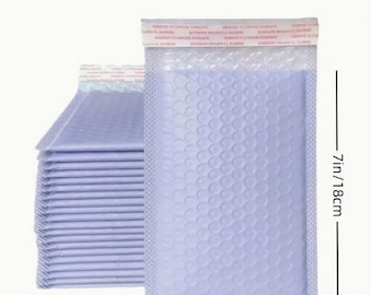 Sobres de burbujas duraderos de polietileno de color morado claro, 7 x 5 pulgadas, para almacenamiento y envío, 10 unidades