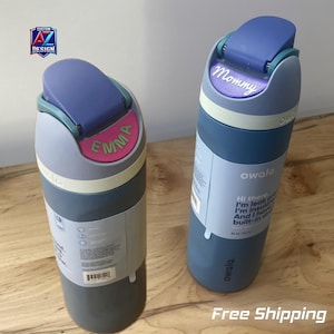 Custom Owala Tumbler Name Plate: Personalized Lid Tag, 3M Adhesive