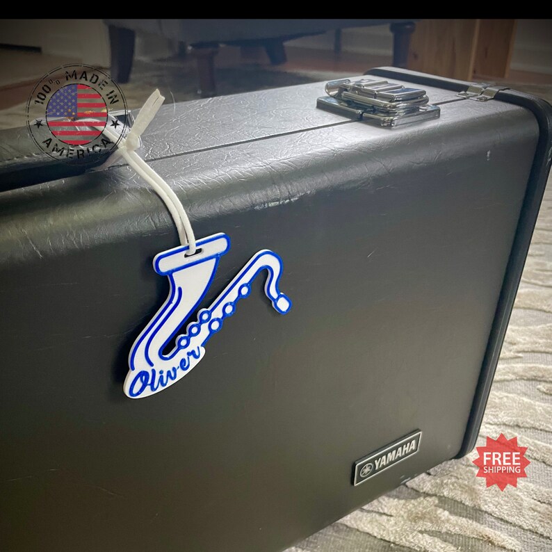 Custom Instrument Case Tags Personalized Alto Saxophone Tag: Custom Instrument Case ID - Etsy