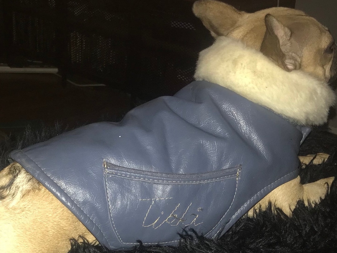 Warm Frenchie Coat French Bulldog Jacket Fur Lined Vegan Etsy