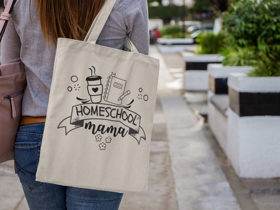 Homeschool mama Cotton Canvas Tote Bag