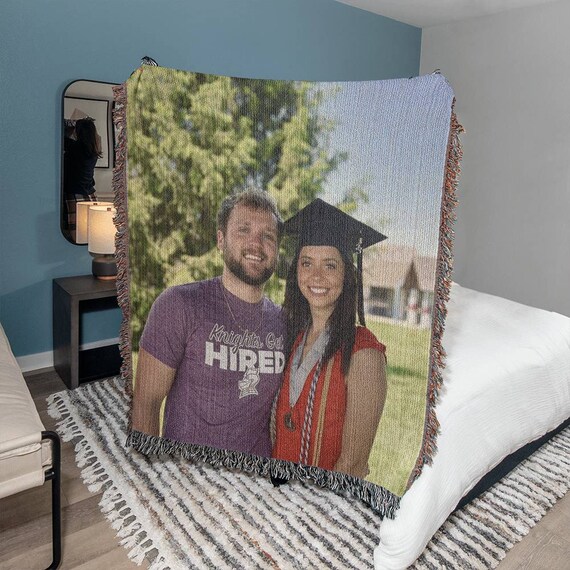 Personalized Family Memories Woven Blanket, custom Home Decor Throw, Birthday Gift, Custom Keepsake, Mother's Day Present, Graduation Gift