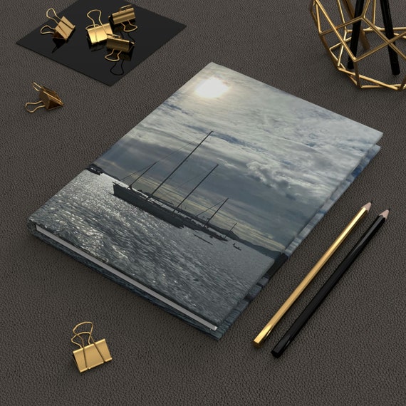 Vacation Hardcover Journal, Trip journaling, Mood notebook, Boating enthusiast gift