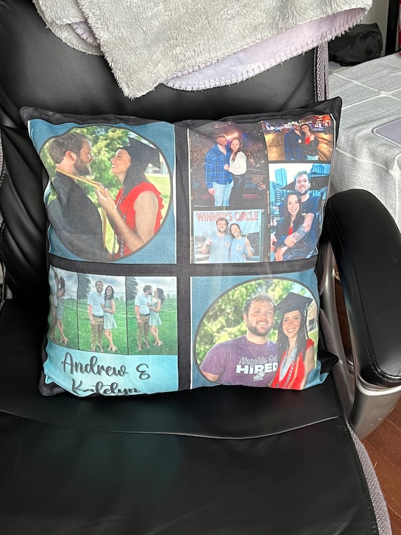 Personalized Picture Pillowcase, 18x18 pillow cover, Custom pillow covering, Unique Couch pillow, Special Christmas Gift