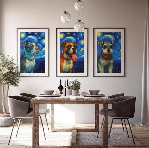 Custom Pet Portrait Canvas, Dog Lover Gift, Pet Portraits, Unique Pet Tribute, Animal Artwork