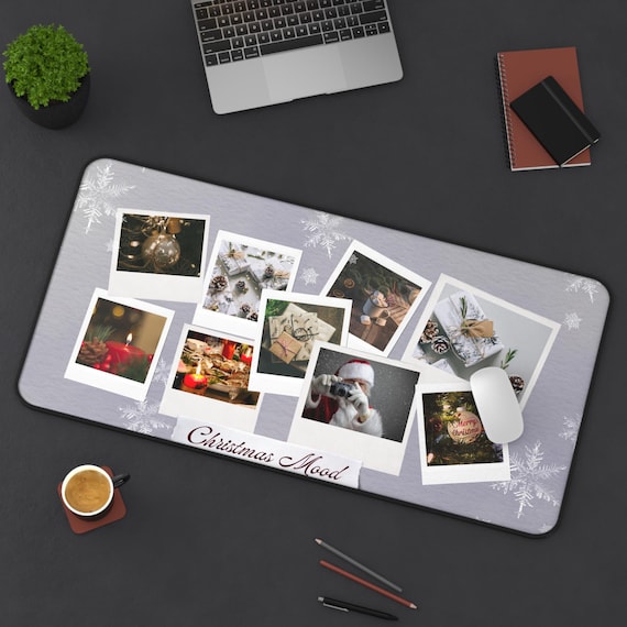 Custom Christmas Moodboard Desk Mat, 9-10 pictures