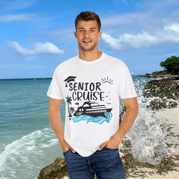 No Date Senior Cruise Comfort Colors T-shirt, Beach Trip Shirt, Back to School Tee, Spring Break Top, Unisex Garment-Dyed