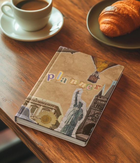 Adventure Journal, Travel Planner, Scrapbook Notebook - Matte Hardcover Journal for Travelers and Adventure Seekers, Gift for Writers