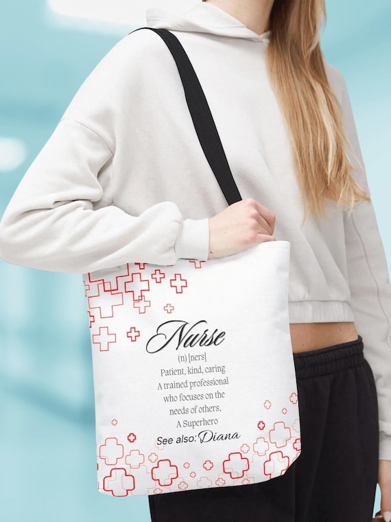 Personalized Healthcare Tote Bag - Nurse Definition Shoulder Bag, Custom Medical Gift, Hospital Bag, Nursing Student Tote, Health Care gift