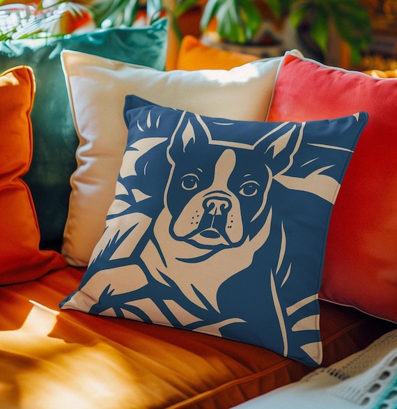 Personalized Dog Lover's Square Pillowcase, Pet couch Decor, Dog Owner Gift, Animal Lover's Gift, Pet bed pillow
