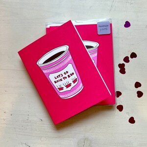 Kaffee Themen Valentine, Erwachsene Valentine Karte, Let's go back to bed Valentine Valentine, Sexy Valentine