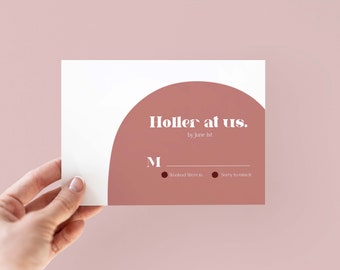 DIGITAL FILE - Pink Disco RSVP Wedding Invitation Insert