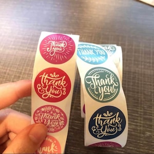 Thank you Stickers, Thank You Sticker, Craft Stickers, Product Packaging, 10ct, 25, 50, 75, 100, 500