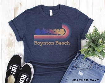 Boynton Beach Retro T-Shirt, Womens & Mens Vintage Style 70s 80s Boynton Beach Tee, Boynton Beach Gift T Shirt. Boynton Beach Surf Tshirt