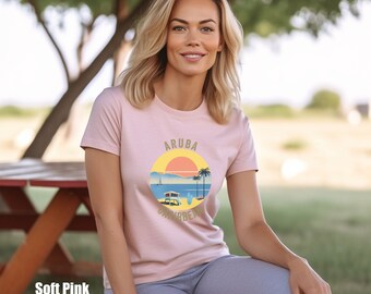 Aruba T-Shirt - Retro Vintage Aruba Gift Tee - Mens & Womens Aruba Beach Jersey - Aruba Surf Shirt