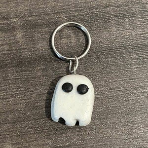 Cute Ghost Keychain | Handmade Clay Charm Keychain