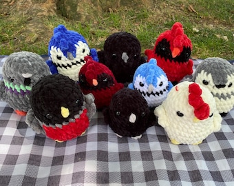 Adorable Bird Friends | Handmade Crochet Bird Plushies - Multiple Sizes