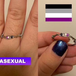 Beaded Asexual Pride Ring