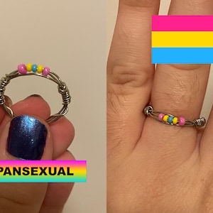 Beaded Pansexual Pride Ring